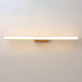 Simple Rectangular Wooden LED Bathroom Vanity Light  Image - 11