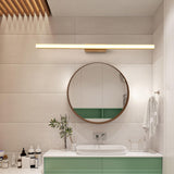 Simple Rectangular Wooden LED Bathroom Vanity Light  Image - 15