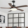 Simple Remote Contemporary Wood Blade Ceiling Fan Light Image - 7