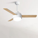 Simple Remote Dimmable 3 Blades Wood Ceiling Fan Light Image - 10