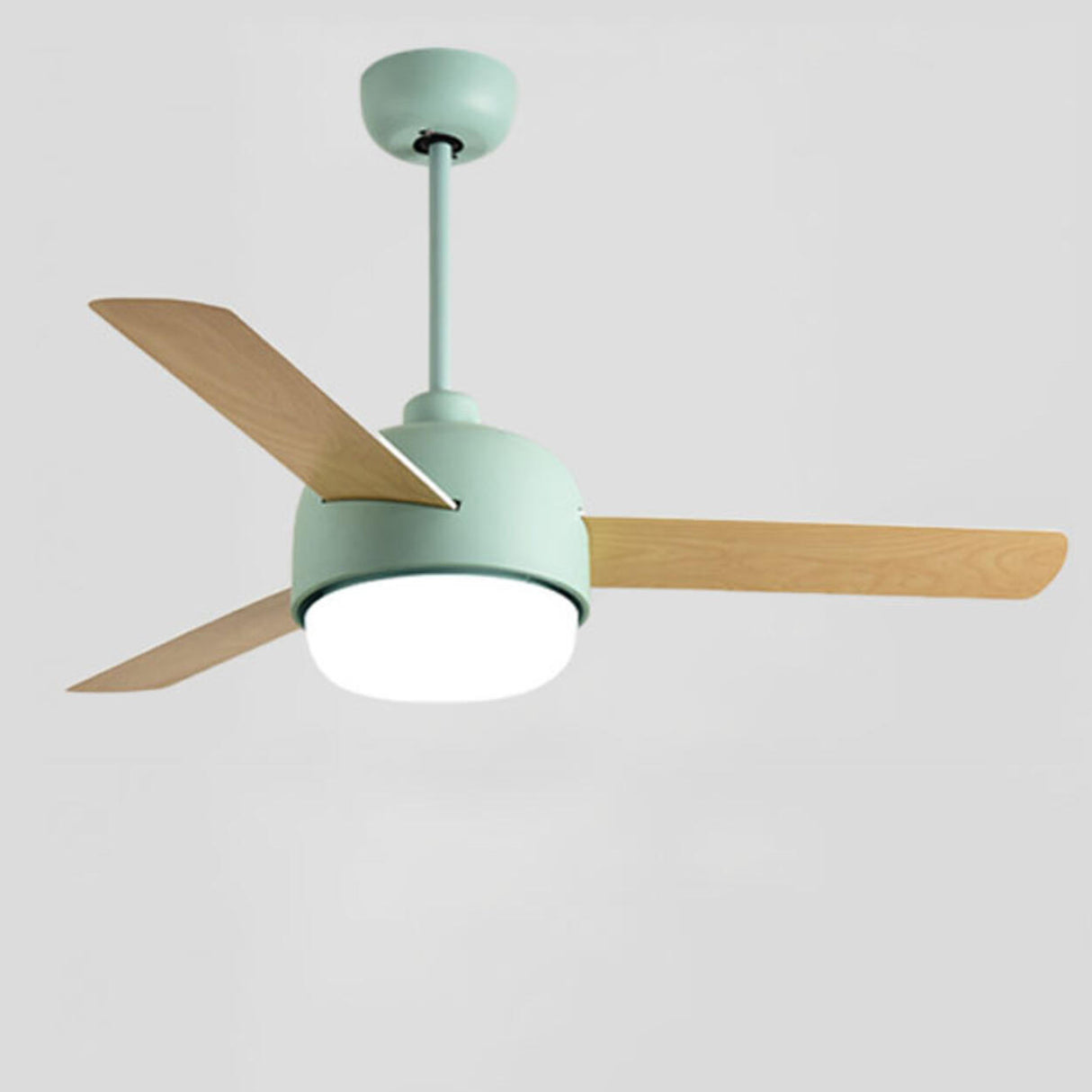 Simple Remote Dimmable 3 Blades Wood Ceiling Fan Light Image - 7