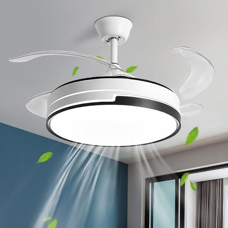 Simple Remote Dimming Chandelier Fan with Light Image - 1