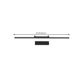 Simple Retractable Arm Black Linear LED Vanity Light #size