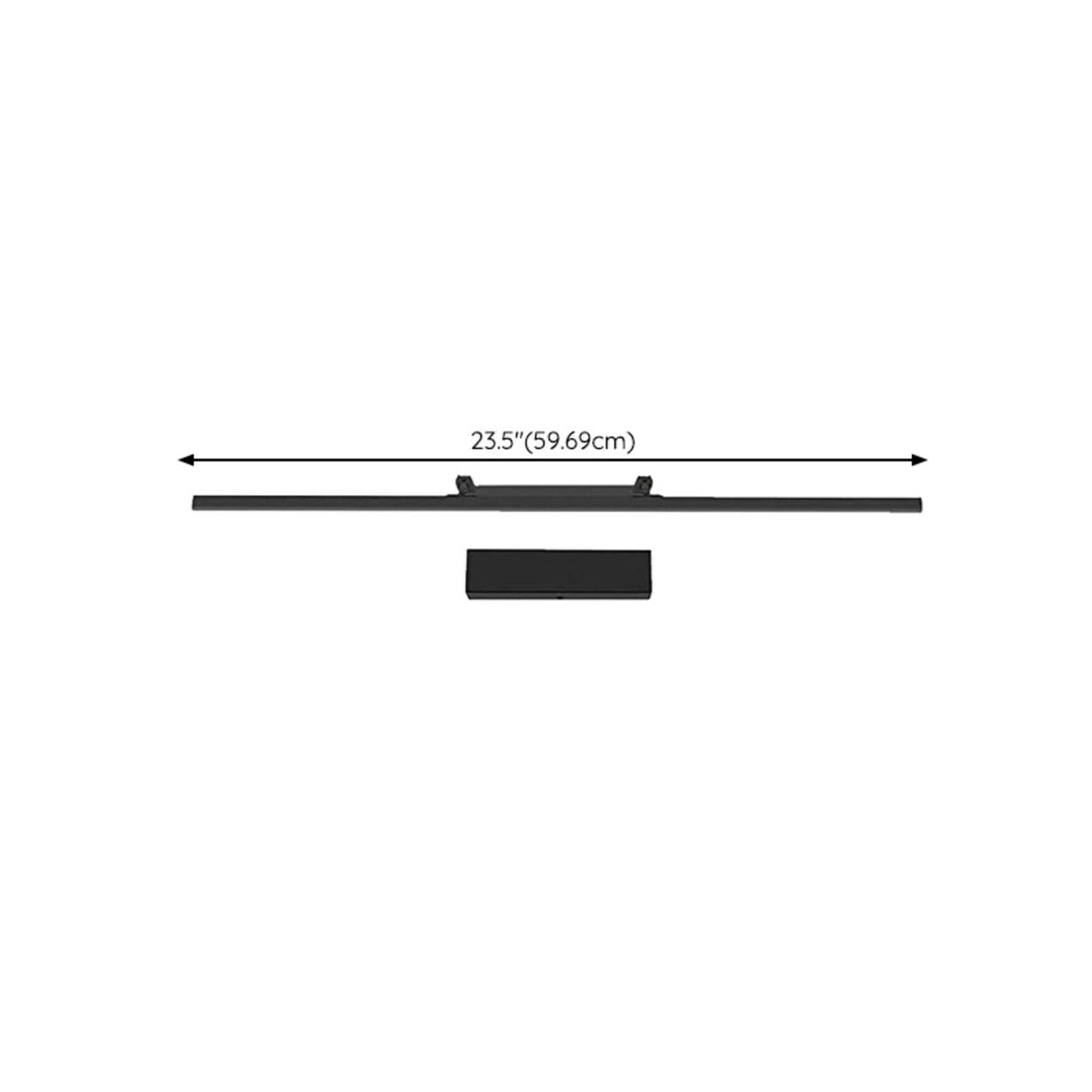 Simple Retractable Arm Black Linear LED Vanity Light Image - 8