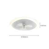 Simple Ring Flush Mount Ceiling Fan with LED Light #size