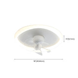 Simple Ring Flush Mount Ceiling Fan with LED Light Image - 14