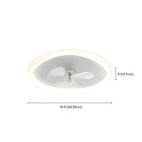 Simple Ring Flush Mount Ceiling Fan with LED Light Image - 15