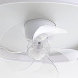 Simple Ring Flush Mount Ceiling Fan with LED Light Image - 8