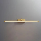 Simple Rotatable Brass Long Bar Vanity Mirror Light Image - 10