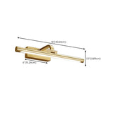 Simple Rotatable Brass Long Bar Vanity Mirror Light #size