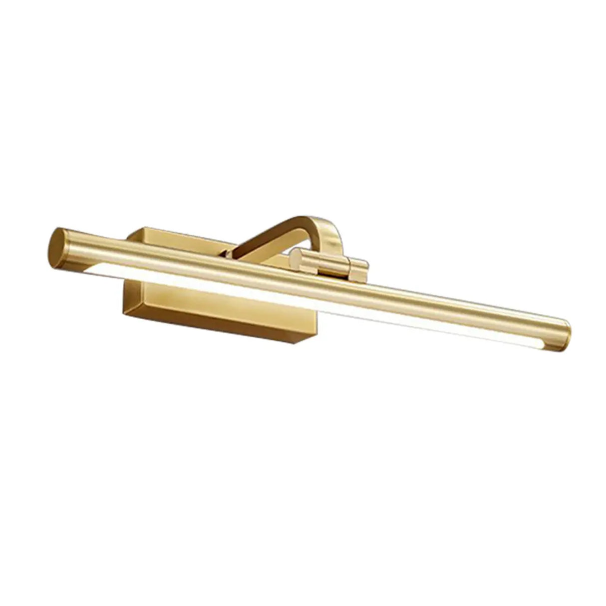 Simple Rotatable Brass Long Bar Vanity Mirror Light Image - 5