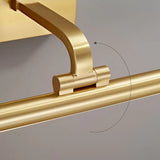 Simple Rotatable Brass Long Bar Vanity Mirror Light Image - 6