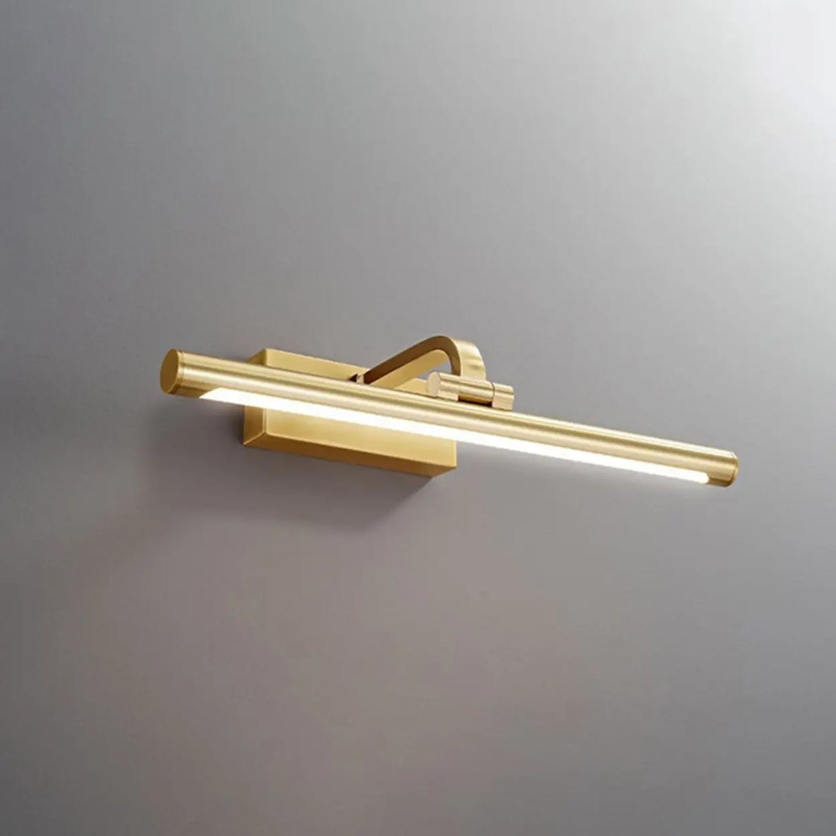 Simple Rotatable Brass Long Bar Vanity Mirror Light Image - 8