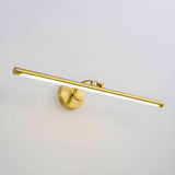 Simple Rotatable Gold Cylinder LED Metal Vanity Lights Image - 12