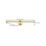 Simple Rotatable Gold Cylinder LED Metal Vanity Lights Image - 14