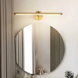 Simple Rotatable Gold Cylinder LED Metal Vanity Lights Image - 2