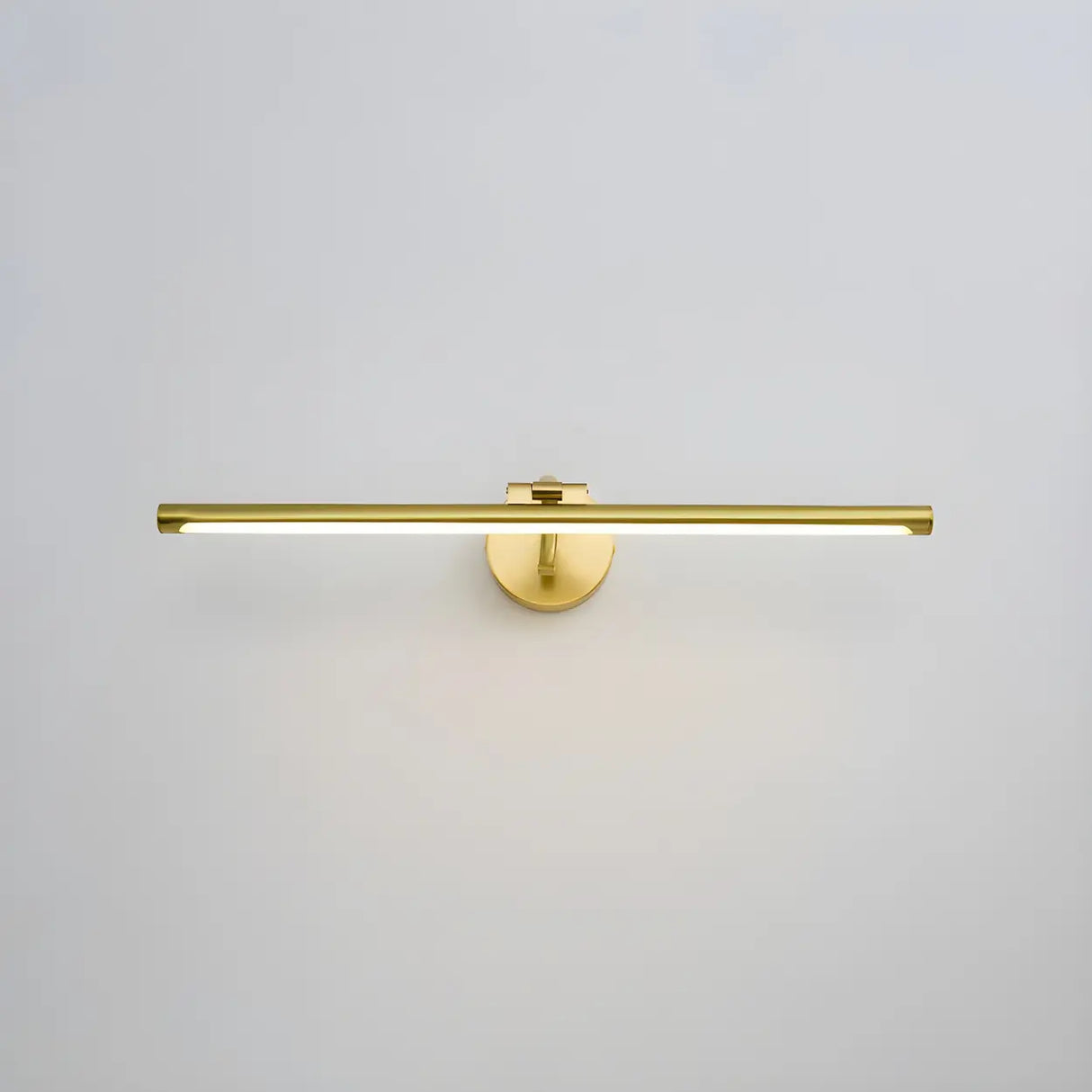 Simple Rotatable Gold Cylinder LED Metal Vanity Lights Image - 7