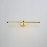 Simple Rotatable Gold Cylinder LED Metal Vanity Lights Image - 7