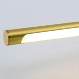 Simple Rotatable Gold Cylinder LED Metal Vanity Lights Image - 9