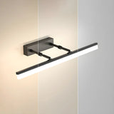 Simple Rotating Rectangular Black Metal Vanity Light Image - 2