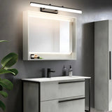 Simple Rotating Rectangular Black Metal Vanity Light Image - 6