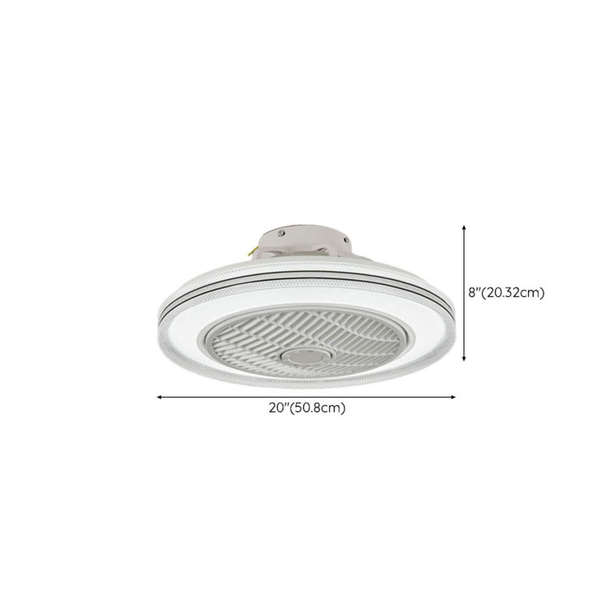 Simple Round Bladeless Modern Ceiling Fan with Light Image - 20