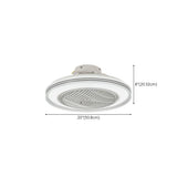 Simple Round Bladeless Modern Ceiling Fan with Light Image - 20