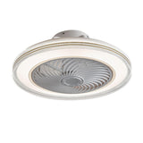 Simple Round Bladeless Modern Ceiling Fan with Light Image - 5