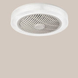 Simple Round Flush Mounted Ceiling Fan with  LED Light Image - 9