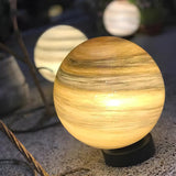 Simple Round Glass Modern Outdoor Fence Post Light Image - 16