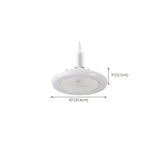 Simple Round White Bladeless Pendant Fan with Light #size