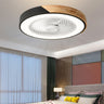 Simple Round Wood Bladeless Ceiling Fan with LED Light Image - 2