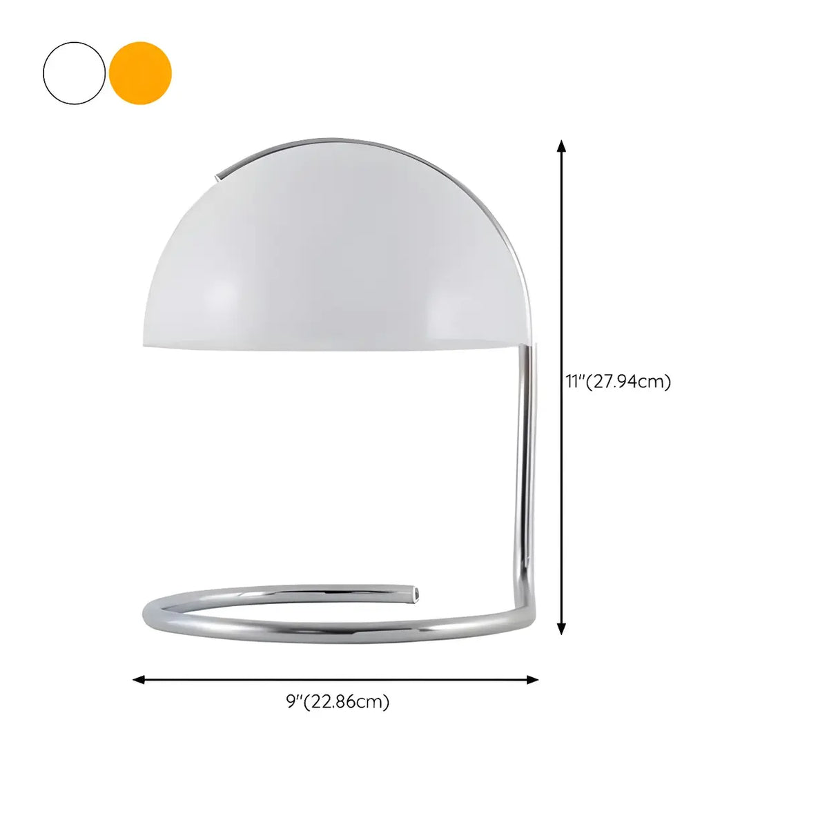 Simple Semicircle  Bedroom Dome Glass Small Table Lamp 