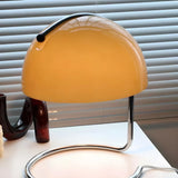 Simple Semicircle  Bedroom Dome Glass Small Table Lamp Image - 3