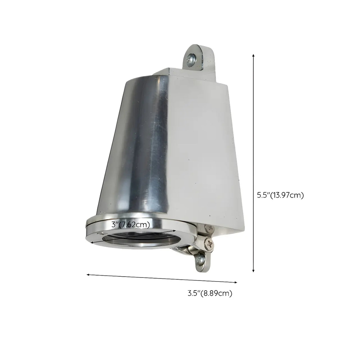 Simple Silver Aluminum Cone Exterior LED Wall Lamp 