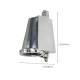 Simple Silver Aluminum Cone Exterior LED Wall Lamp #size