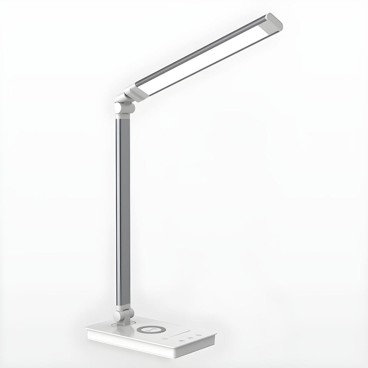 Simple Silver Linear LED Table Lamp with Touch Switch Image - 12