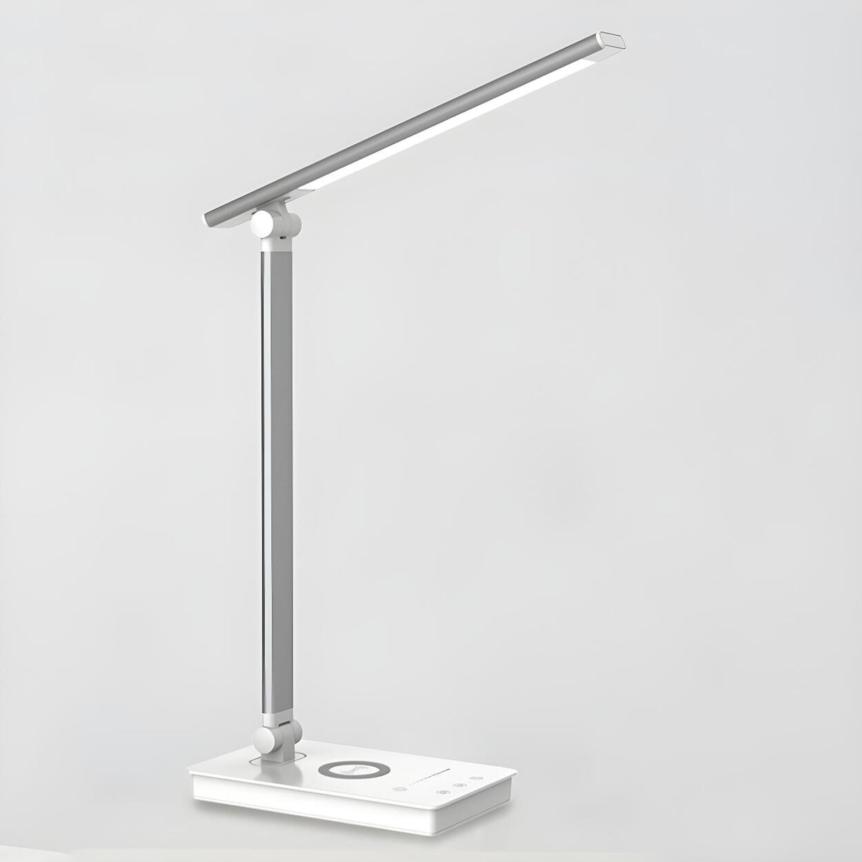 Simple Silver Linear LED Table Lamp with Touch Switch Image - 13