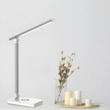 Simple Silver Linear LED Table Lamp with Touch Switch Image - 19