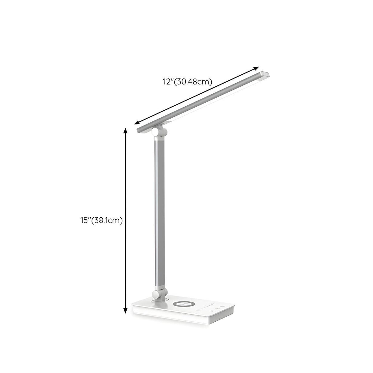 Simple Silver Linear LED Table Lamp with Touch Switch 