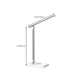 Simple Silver Linear LED Table Lamp with Touch Switch #size