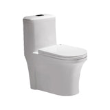 Simple Siphonic One-Piece Elongated Ceramic Toilet Image - 2