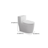 Simple Siphonic One-Piece Elongated Ceramic Toilet Image - 21