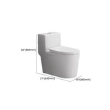 Simple Siphonic One-Piece Elongated Ceramic Toilet Image - 23