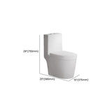 Simple Siphonic One-Piece Elongated Ceramic Toilet Image - 24