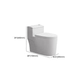 Simple Siphonic One-Piece Elongated Ceramic Toilet Image - 25