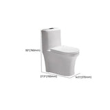 Simple Siphonic One-Piece Elongated Ceramic Toilet Image - 26