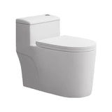 Simple Siphonic One-Piece Elongated Ceramic Toilet Image - 3