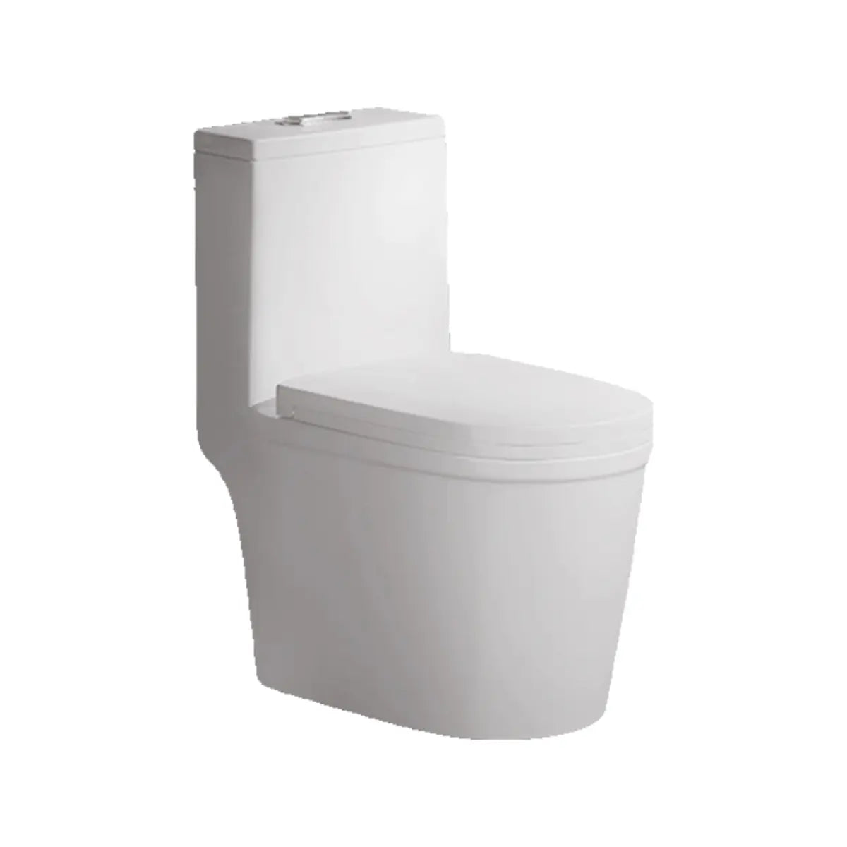 Simple Siphonic One-Piece Elongated Ceramic Toilet Image - 6