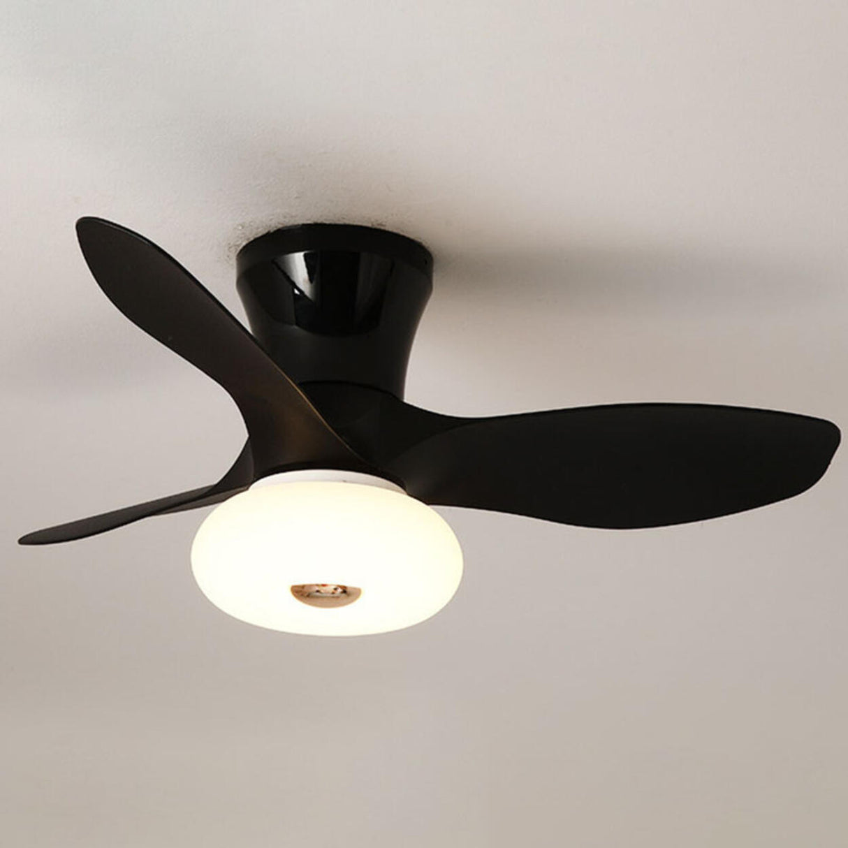 Simple Sleek 3 Blade Remote Control Ceiling Fan Light Image - 12